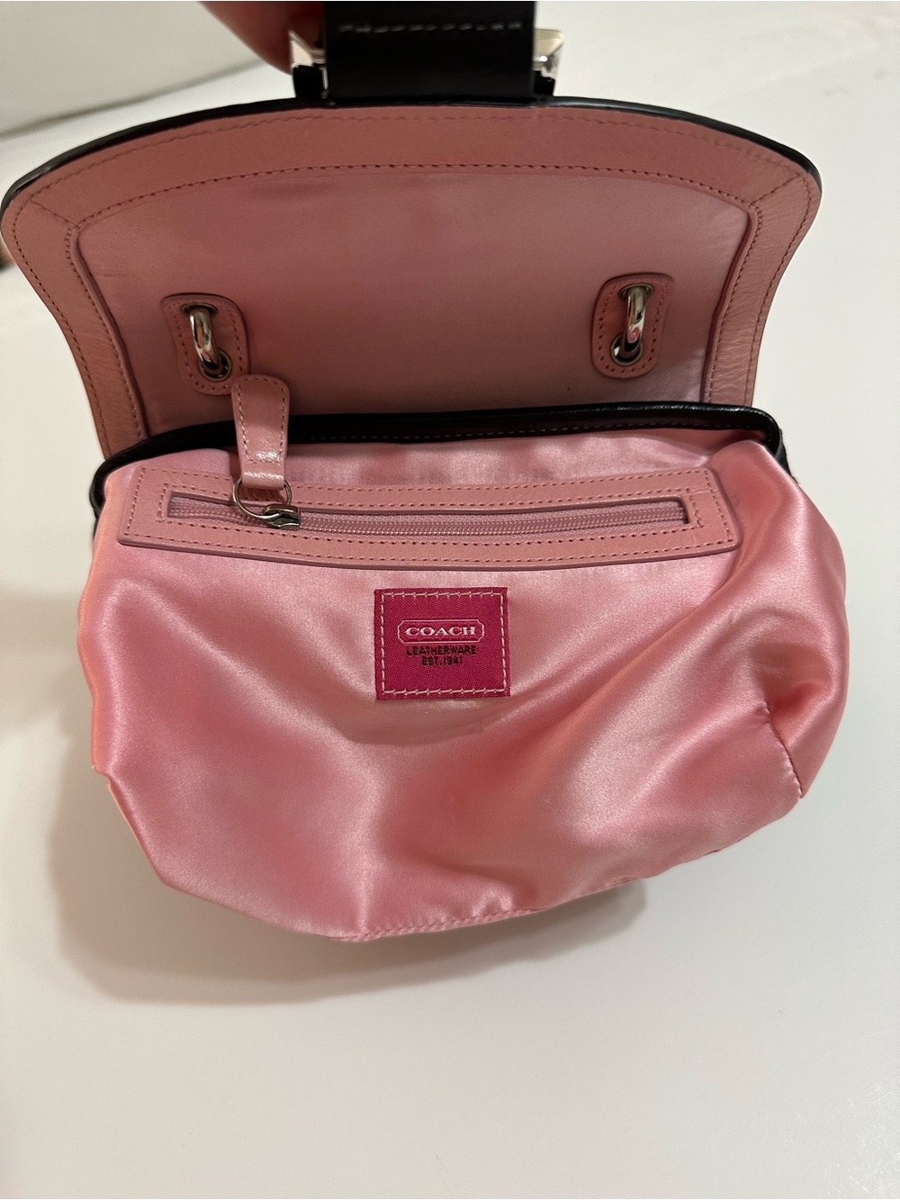 COACH Y2K VINTAGE 2004 MADISON MINI TOP HANDLE CRYSTAL SATIN SUEDE BAG RARE MINT - Picture 5 of 15
